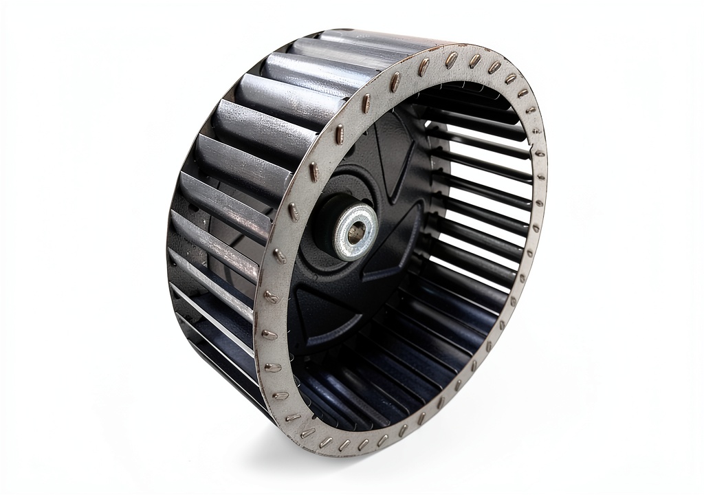 Weil-McLain blower motor wheel installed in a furnace