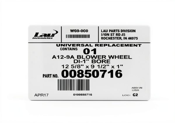 Lau Blower Wheel Squirrel Cage 13-3/16" x 9-1/2" x 1"-5