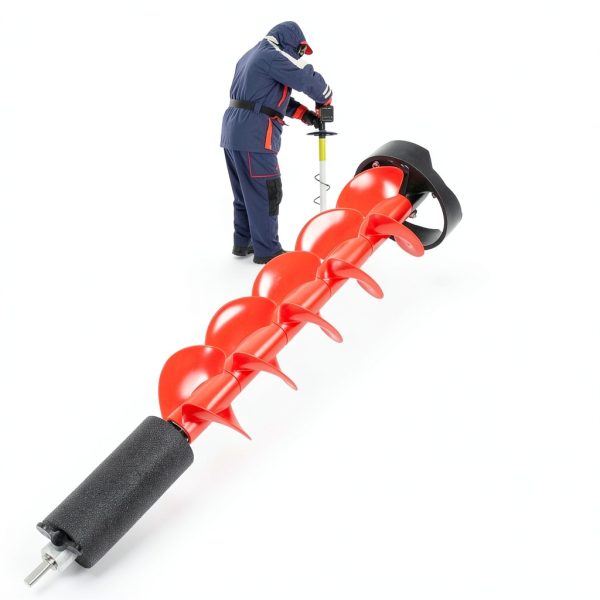 Zunate Nylon Ice Auger 28in with Drill Adapter and Float Design-1