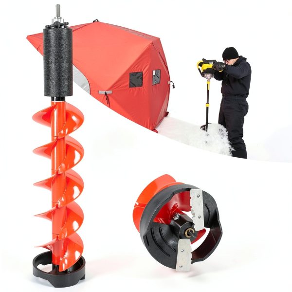 Zunate Nylon Ice Auger 28in with Drill Adapter and Float Design-5