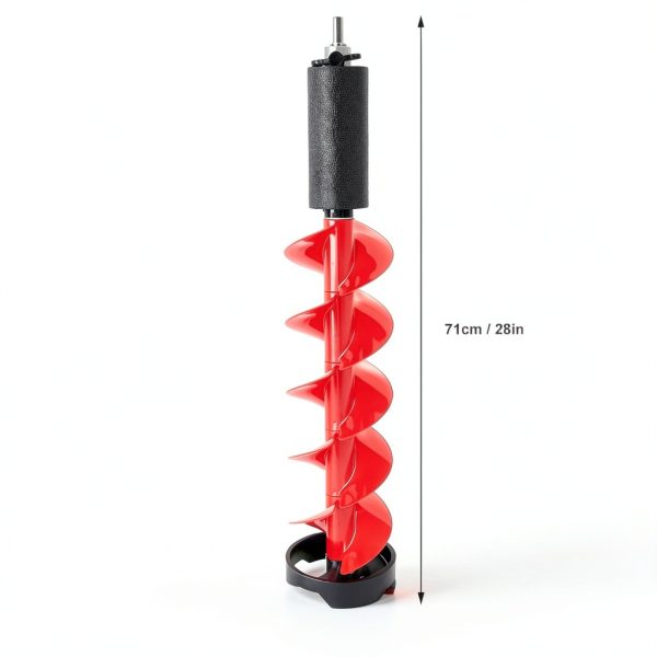 Zunate Nylon Ice Auger 28in with Drill Adapter and Float Design-6