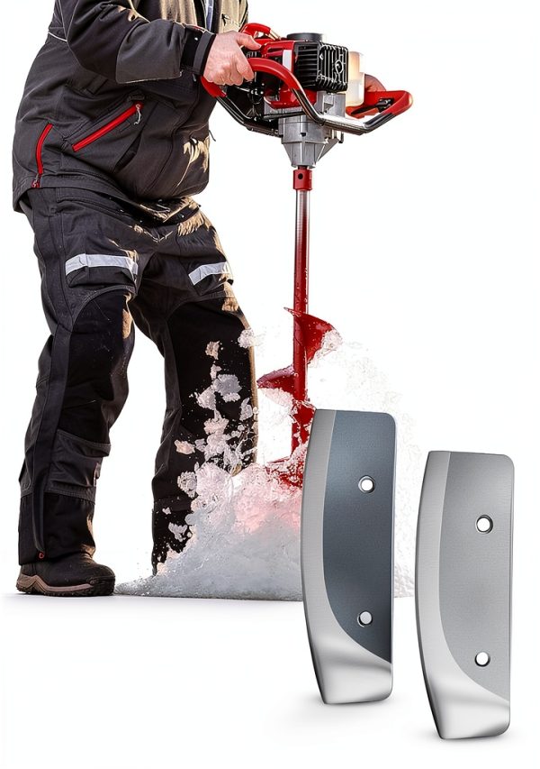 HZSIFU 8‑Inch Ice Auger Flat Blade Kit Stainless Steel Precise Fit-2