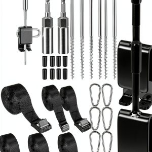 Ice Anchor Kit Otoolling HUU2928 Silver Black 28-Piece-0