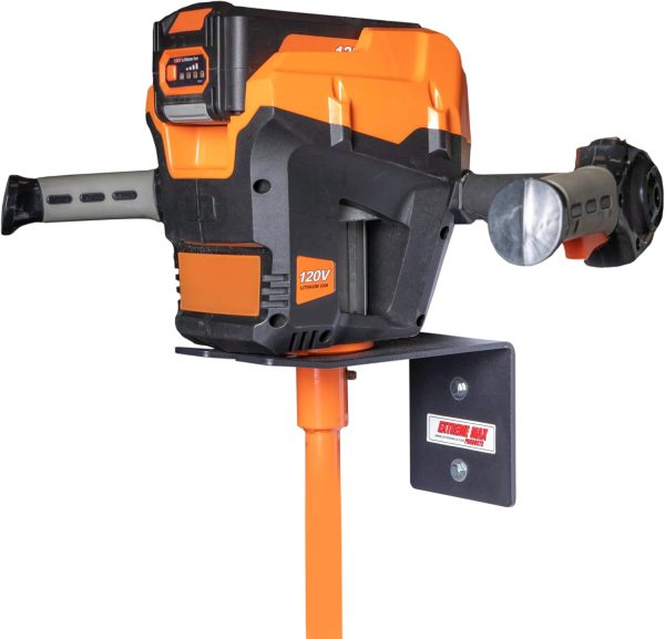 Extreme Max Ice Auger Wall Mount Black Powder Coated Steel Bracket-6
