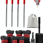 Ice Anchor Nvcefza Nvce108 Red Aluminum Drill Adapter Kit-0