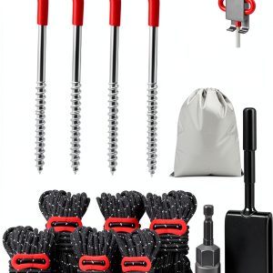 Ice Anchor Nvcefza Nvce108 Red Aluminum Drill Adapter Kit-0