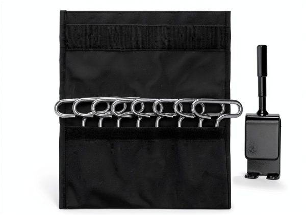 Sweetude Ice Fishing Auger Anchor Set 8‑Piece Tube Style Alloy Steel-0