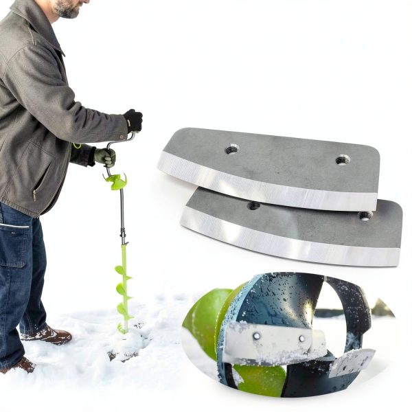 FIX ZHANG 8 Inch Hand Ice Auger Blades RB8 Stainless Steel Gray-3