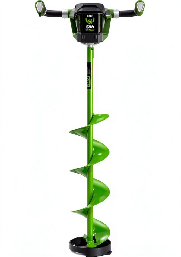 ION ICE FISHING 8" ION R1 Ice Auger Green/Black Lightweight 23lb-0