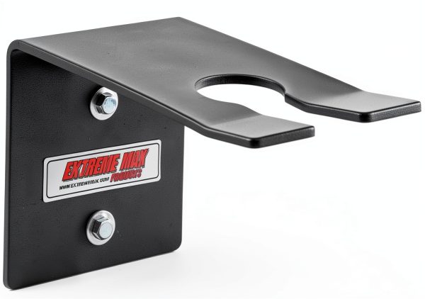 Extreme Max Ice Auger Wall Mount Black Powder Coated Steel Bracket-0