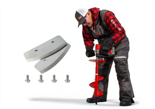 JIOTAR 8" Hand Auger Blades Ice Fishing Stainless Steel Silvery White-6