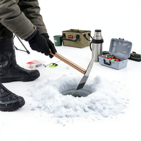 Ice Chisel Pangda ISI-Pangda-1432 Heavy Carbon Steel Double‑Head Black-2