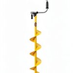 Jiffy 8-Inch Ice Auger with Flip-Down Handle and Extra Length Bolt-0