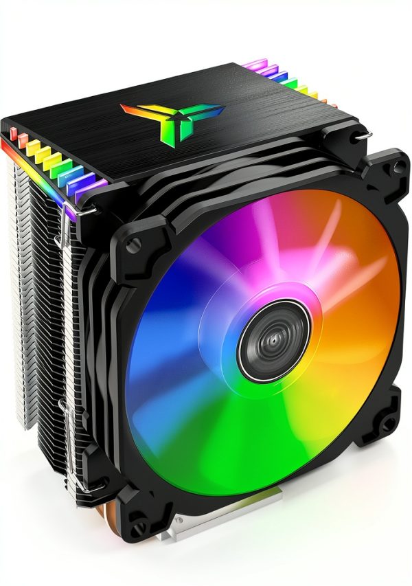 JONSBO CR1400 RGB CPU Air Cooler 92mm PWM with 4 Heat Pipes Black-0