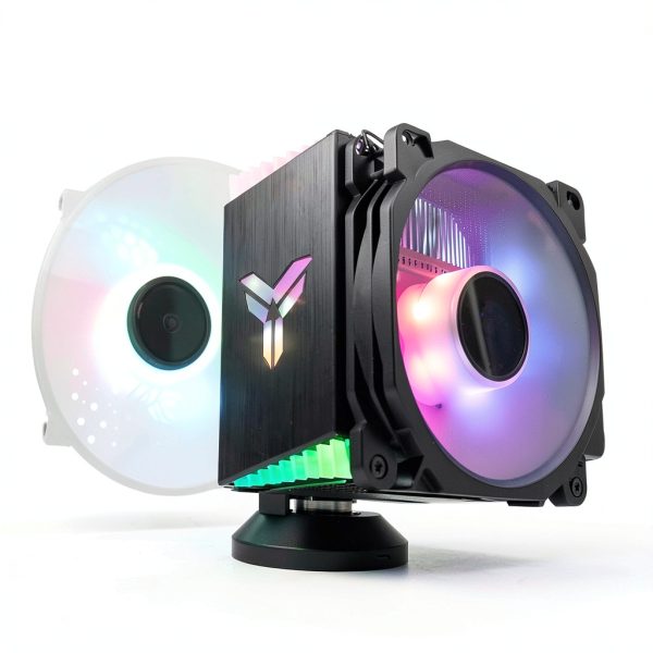 JONSBO CR1400 RGB CPU Air Cooler 92mm PWM with 4 Heat Pipes Black-2