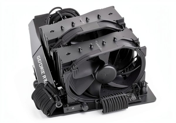 Noctua NH-D15 chromax.Black, Dual-Tower CPU Cooler (140mm, Black)-6